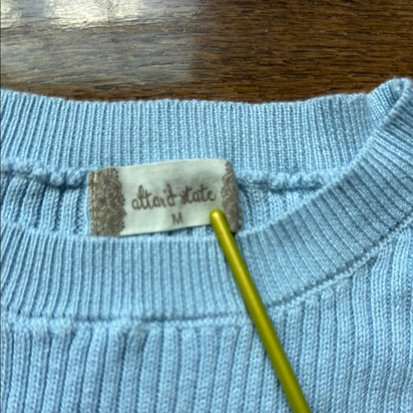 Altar'd State Light Blue Ribbed Tee - Picture 3 of 4